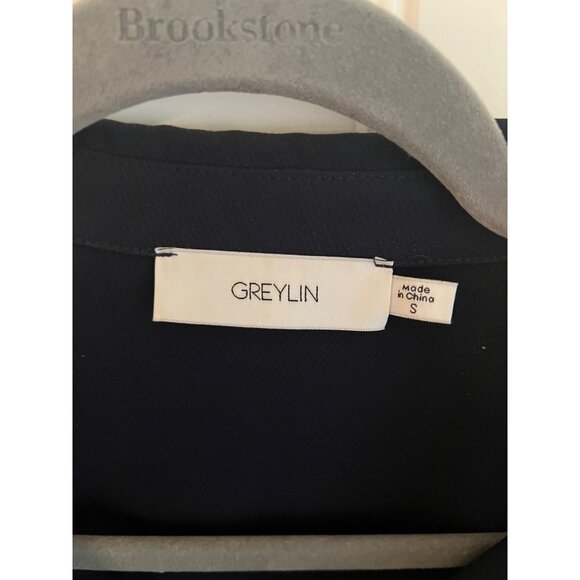 Anthropologie Greylin Delton Utility Navy‎ Blue Structured Romper Sz Small - Picture 3 of 6